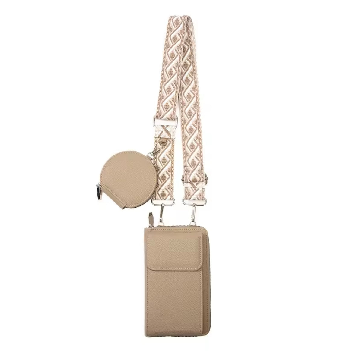 Bolso Portacel Correa Tejida 1 Bolsillo